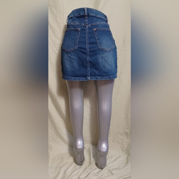 A NOBO Blue Button-Front Mini Skirt - Picture 3 of 6